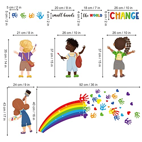 decalmile Small Hands Change The World Vinilos Decorativos miniatura 5