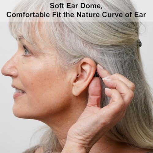 Ceretone OTC Hearing Aids for Seniors, Behind-the-Ear Hearing Aid with Intricon Chip & Knowles Speaker, Adjustable Volume & Multi Modes, Lightweight, Long Battery Life, Ideal Gift for Elderly, Black — view 2