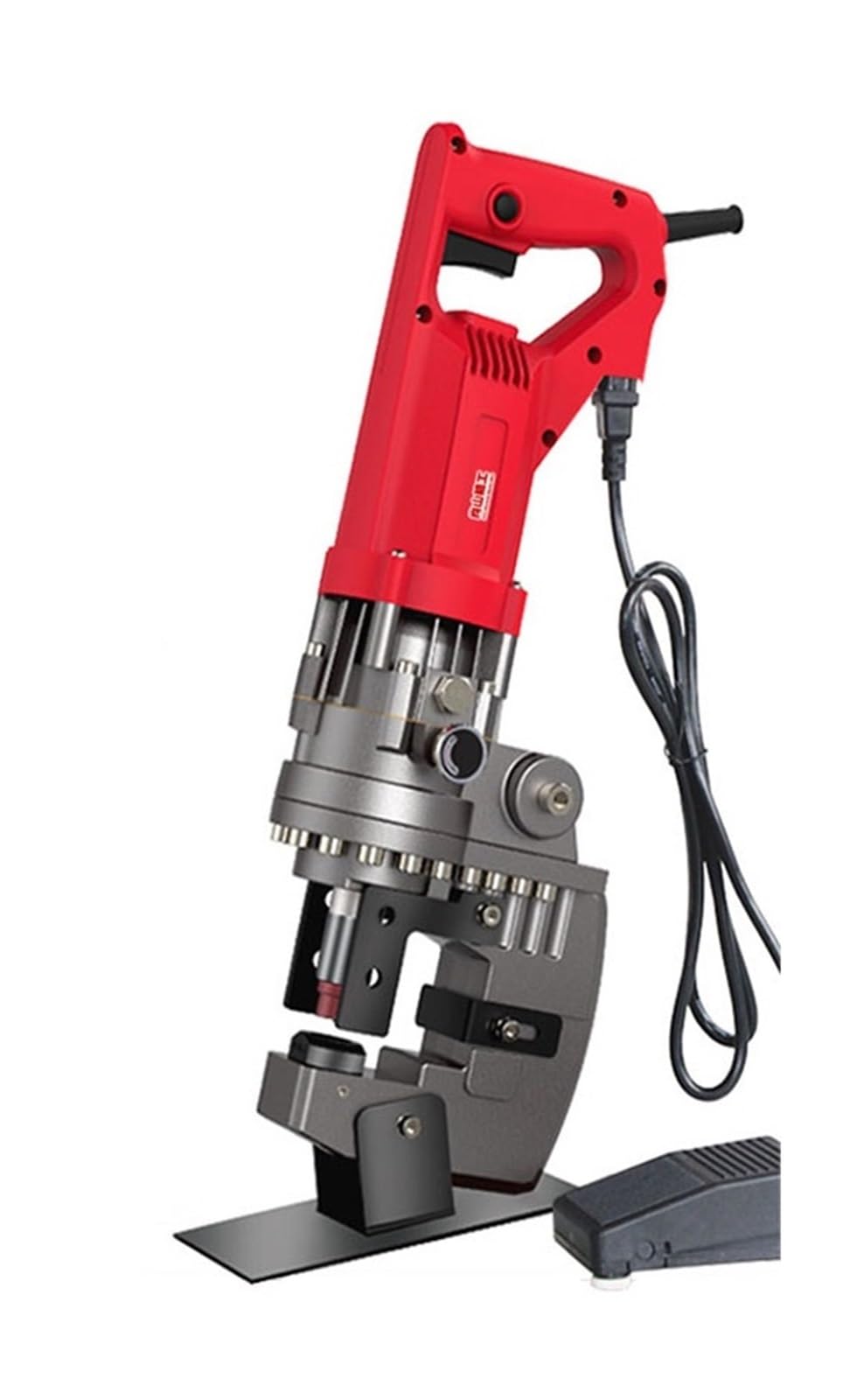 Mooilko Bianco Electric Hydraulic Punching Machine Stainless Steel Tool Angle Iron/Channel Puncher Force Multiplication Appliance(Bianco)
