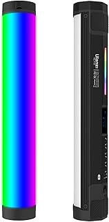 Henniu Vl110Rgb Tubo Rgb Portátil Magnético Led Bastão De Luz De Vídeo 2500K-9000K Regulável 20 Efeitos Cri95+ Bateria Embutida Para Vlog Live Streaming Fotografia Do Produto Preto