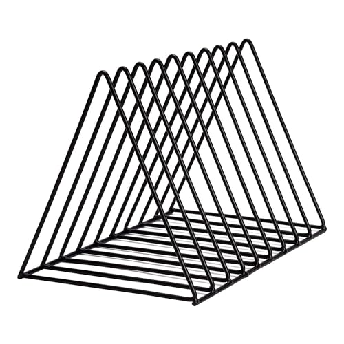 Sulfar Triangle Slot Magazine Stand - File Rack Desktop Book Organizer, Tabletop Table Book Stand For Office - Magazine Files Stand, File Organiser, Tiered Shelf