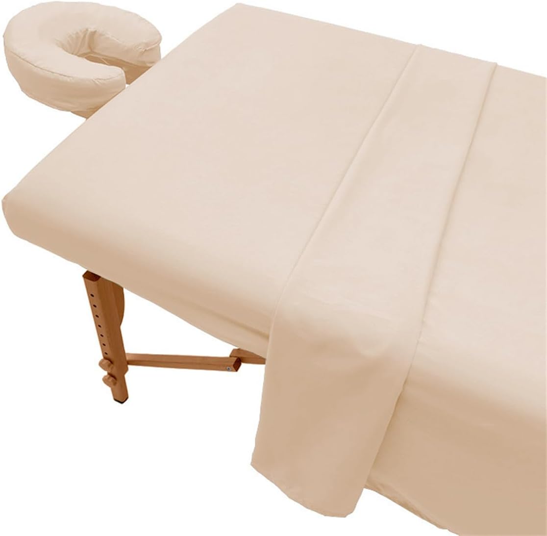3 Piece Microfiber Massage Table Sheet Set,Premium Beauty Massage Bed Cover,Includes Massage Table Cover, Fitted Sheets, Face Rest Cover For Beauty,SPA,Hair,Salon (Beige,80 x 185 cm)