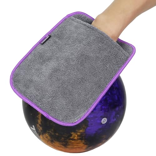 Wearable Bowling Ball Shammy Pad Dual-Sided Bowling Cleaning Towel Glove