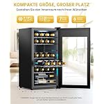 Weinkühlschrank Compressor 82 Liter 28 Flaschen Getränkekühlschrank Kleiner Weinschrank Klein mit Glastür,Vollglas-Designtür mit LED Touchpanel,Anti-UV, Wine Fridge 5-18°C – Bild 5