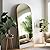NeuType Arched Full Length Mirror, 65"x22" Wooden Thin Frame, Hanging or Leaning Against Wall, Oversized Large Full Body Floor Mirror for Dressing,Bedroom Gold