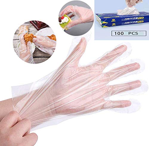 Preisvergleich Produktbild Guizu Transparente Einweghandschuhe für den HaushaltEinweghandschuhe 100 Stück 1 Box, Einmalhandschuhe M, Mittel Vinyl Handschuhe(1 x 100 Stück) (1 * 100)