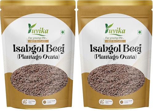 Image of YUVIKA Isabgol Beej - Plantago Ovata - Isabgol Seeds (400 Grams) (Pack of 2)