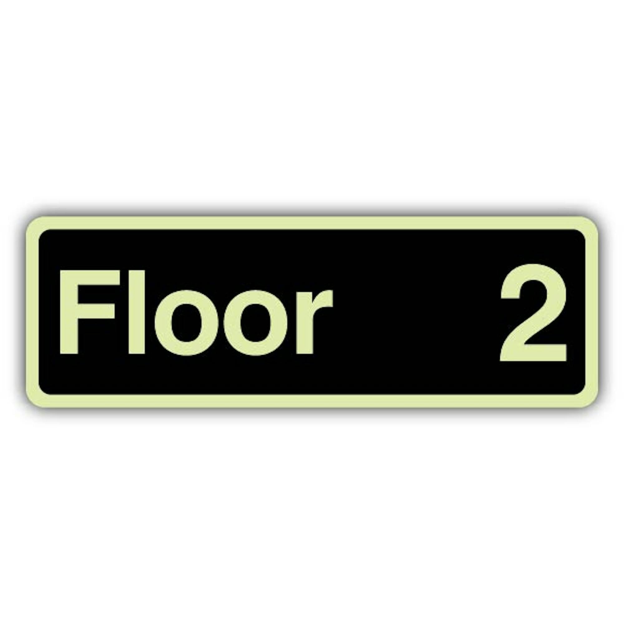 V Safety Floor 2 Sign – 750 x 250 mm – Double Glow rigido – nero