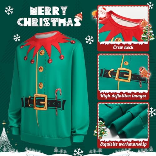 Ugly Christmas Sweatshirt Men Women, Funny Christmas Sweatshirt, Funny Abs Pullover Xmas 2 Ugly Christmas Sweatshirt Men Women