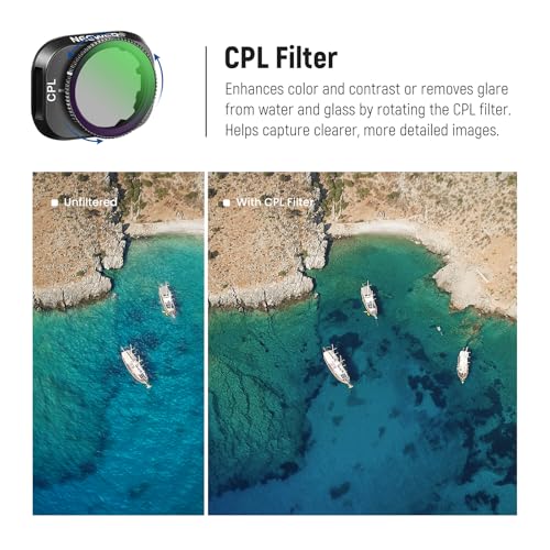 Image of NEEWER ND /PL Filter Set Compatible with DJI Mini 3 / Mini 3 Pro Drone, ND8 /PL+ND16 /PL+ND32 /PL+ND64 /PL+CPL+UV, HD Aerial Video Photography Accessories, 6 Pack