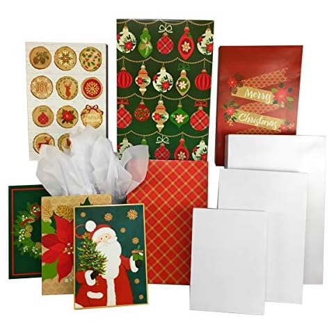 10 Gift Boxes + Tissue, 2 Robe Box, 4 Shirt Box, 4 Lingerie Box (Traditional Holiday) Cover