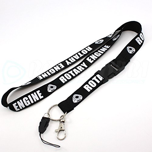 Black Rotary Engine Lanyard - Wankel 12A 13B 20B RX-7 RX8 RX7 RX2 RX3 Rotary Power