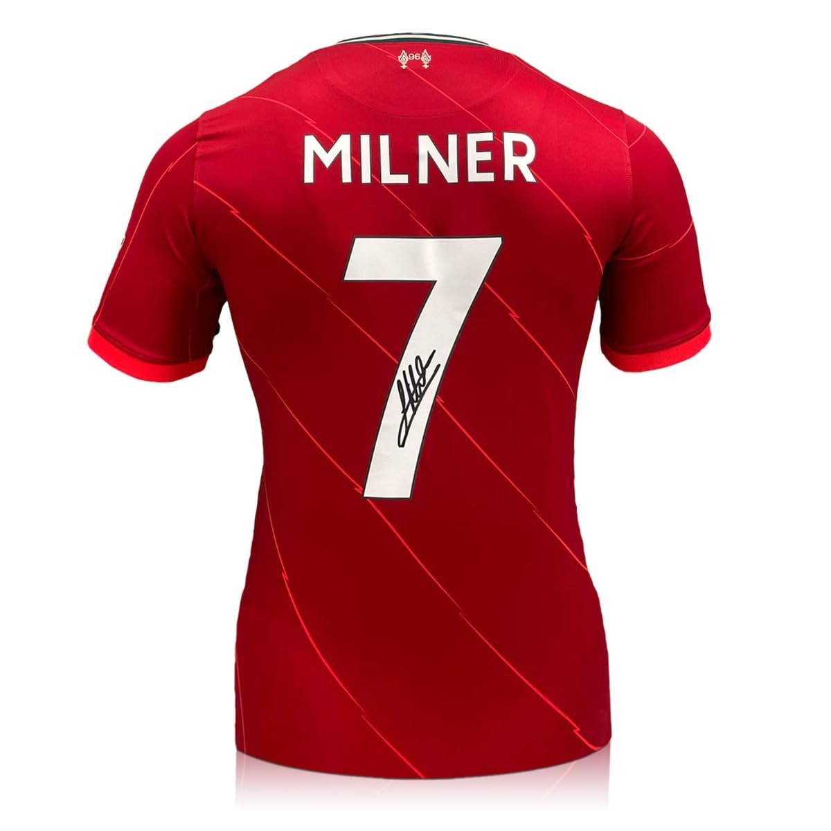 Exclusive Memorabilia James Milner Signed Liverpool 2021-22 Football Shirt Red
