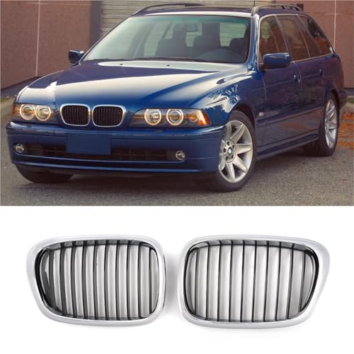 Remplacer calandre cassée BMW E39 avec ce couvercle d'évent capot chrome - 5