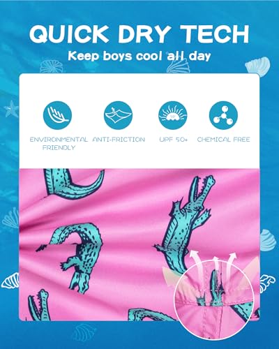 Image of SURF CUZ Boys Swim Trunks Toddler Swim Shorts UPF 50+ Bathing Suit for Boy Swimsuit Quick Dry Mesh Beach Boardshorts Swimwear