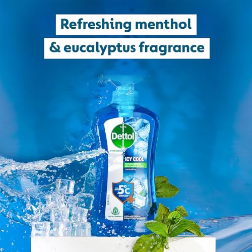 Image of Dettol Body Wash and Shower Gel for Women and Men,Icy Cool & Lime Fresh - 500ml each | 12h Odour Protection | Long Lasting Freshness