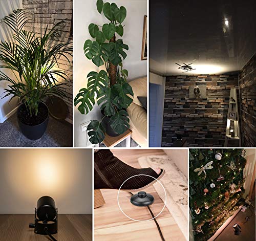 Kiven 5W Accent Uplight, Directional Adjustable Portable Spotlight Background Light,Multi-Purpose Portable Spot Light Dramatic up Lights with Hand/Foot Switch,Black