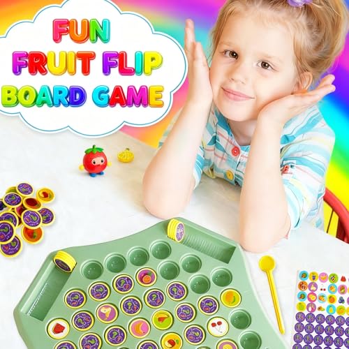 Juego de memoria con 54 piezas de frutas y animales miniatura 5