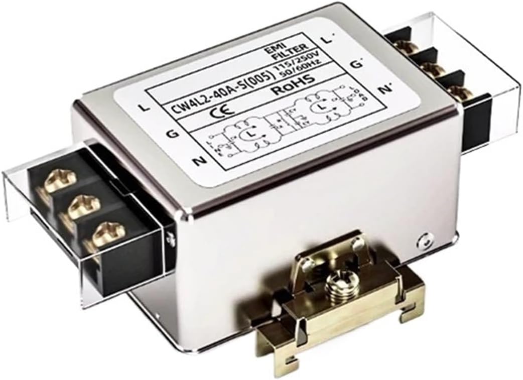 1pcs Single-Phase 220V Power Filter AC EMI Power Supply Anti-interfe CW4L2-40A-S（005） Two-Way Rail Terminal Block