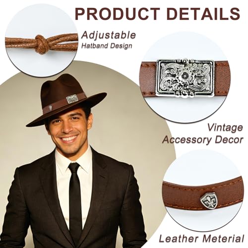 Image of Cowboy Hat Bands for Men and Women,Hatbands Belt for Cowboy /Western /Fedora /Cowgirl Hats Multicolor