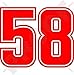Marco simoncelli 58 Moto Racing 10,2 cm (100 mm) en vinyle bike-helmet Sticker, autocollant – Choix de 22 couleurs