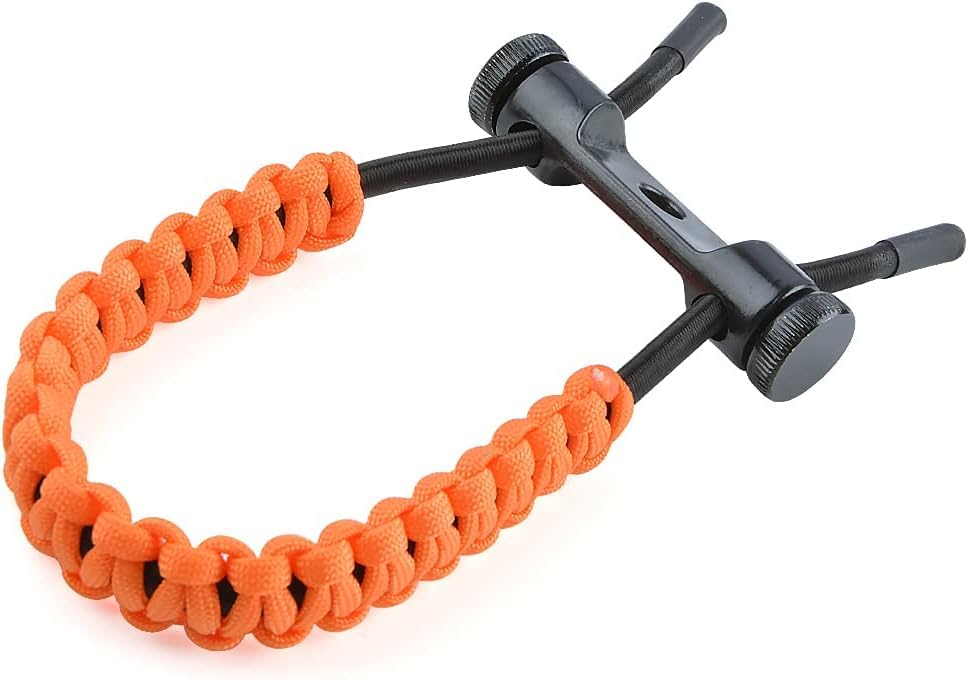 Écharpe De Poignet En Cuir Tressé Pour Arc à Poulies, Réglable 18,89 Pouces, Avec œillet Métallique, Noir, Bleu, Rouge, Orange, Violet