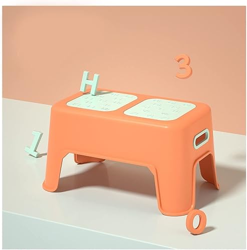 Taburete antideslizante para niños pequeños para entrenamiento de orinal y uso en la cocina y el baño, fácil de limpiar, portátil, limpio y portátil