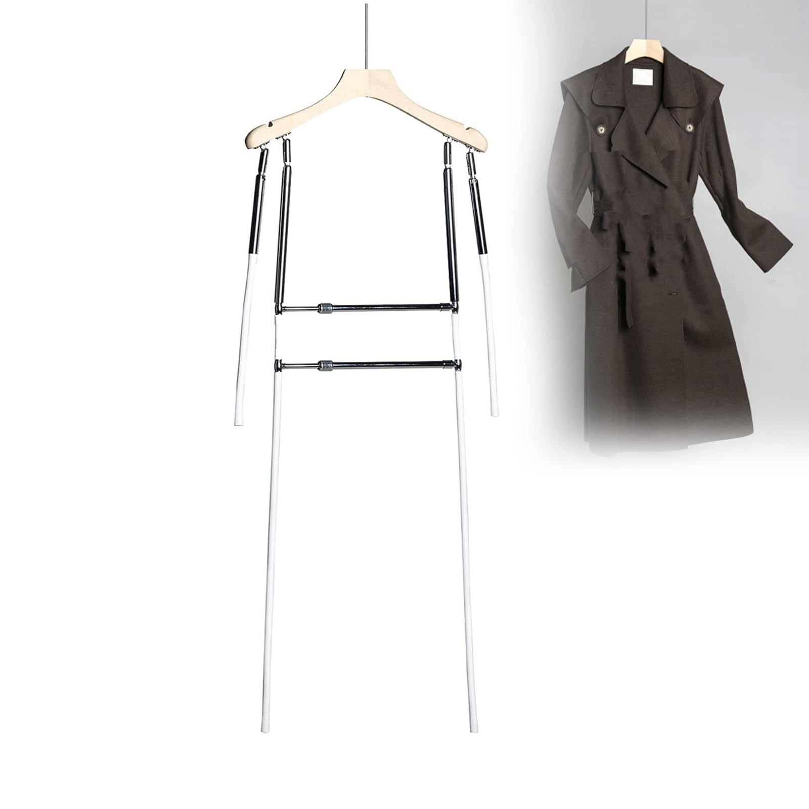 Eiwitany Adjustable Portable Wooden Dress Form Mannequin, Poseable Arms, Legs, Waist & Shoulders for Photography & Clothing Displays