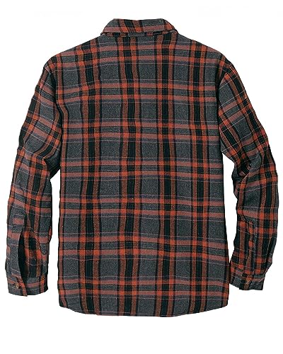 Beotyshow Mens Sherpa Fleece Lined Flannel Shirt Jacket Long Sleeve Button Down Plaid Winter Jacket3