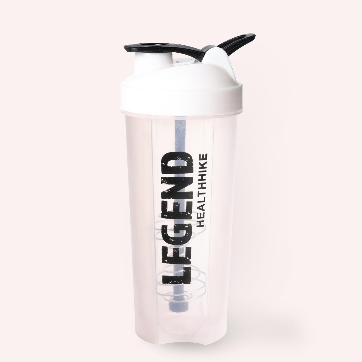 HealthHike Plastic Shakers for Protein Shake Bottle Gym Shaker Bottle with Extra Compartment Shaker Mixer Bottle Shaker for Gym - Crystal Clear-image-46