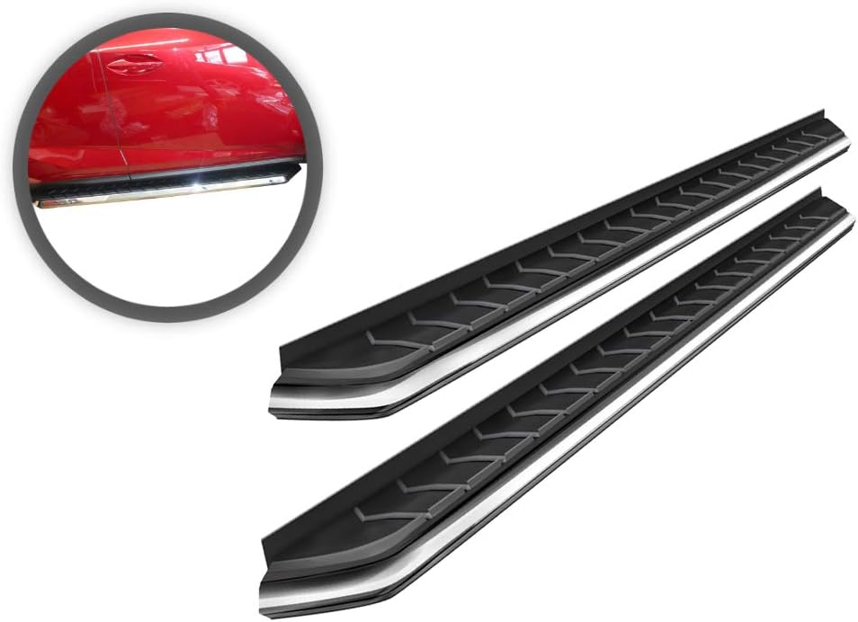 VANGUARD VGSSB-1168-2167AL Black F1 Style Running Boards | Compatible with 18-24 Volkswagen Tiguan