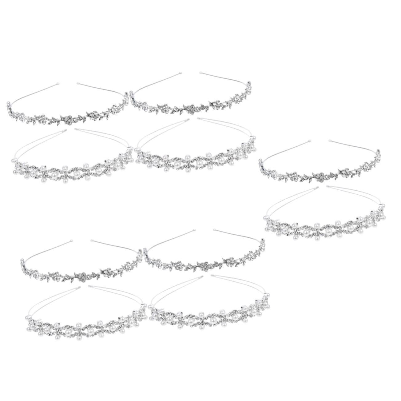 FOMIYES 10piezas Tocado Nupcial Perlas y Cristales Diadema De Novia Decorativa Accesorio Para Bodas y Fiestas