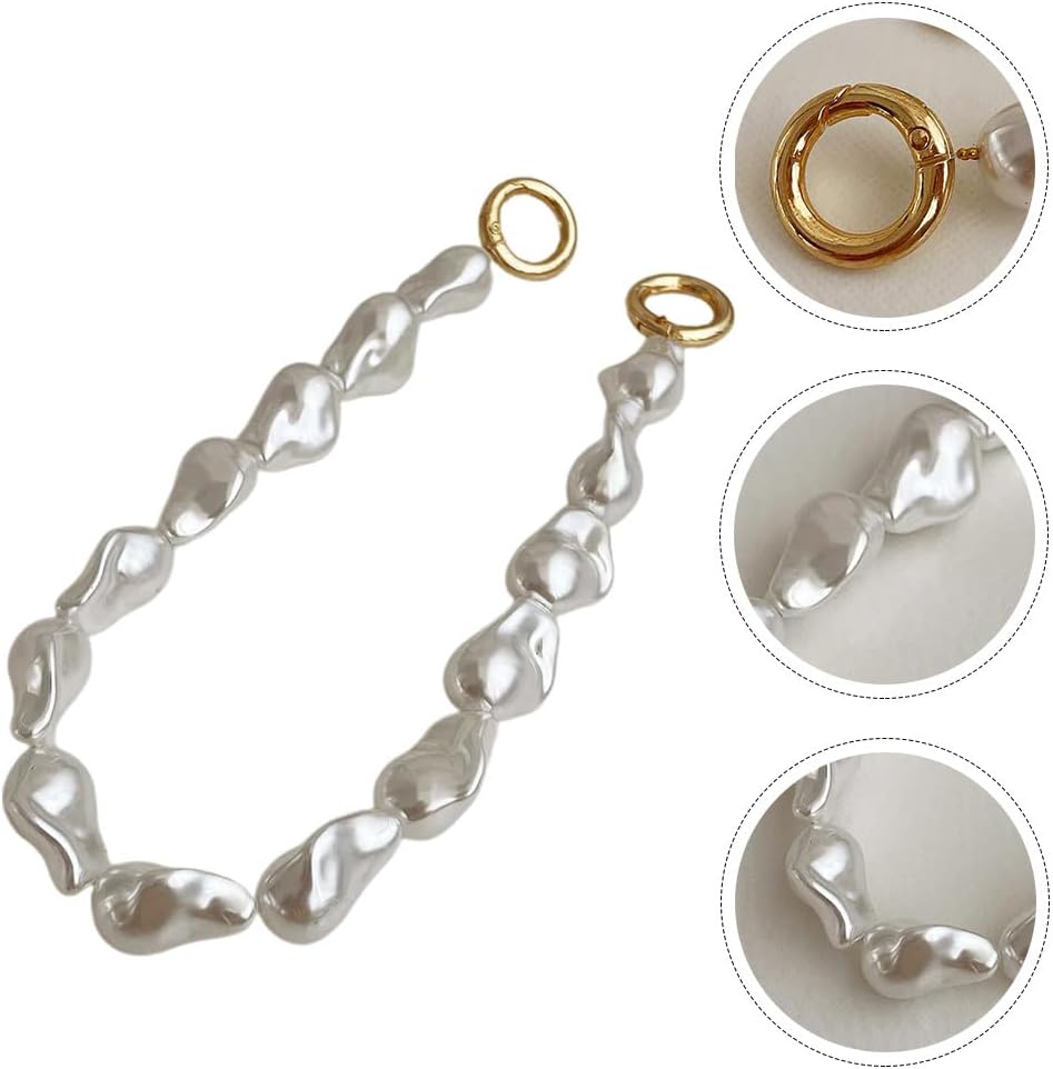 EXCEART Pearl Bag Replacement Chain Beaded Handle Chain Lightweight Extension Purse Strap for Handbags and Shoulder Bags Elegant Bag Accessories for Women - Image 9