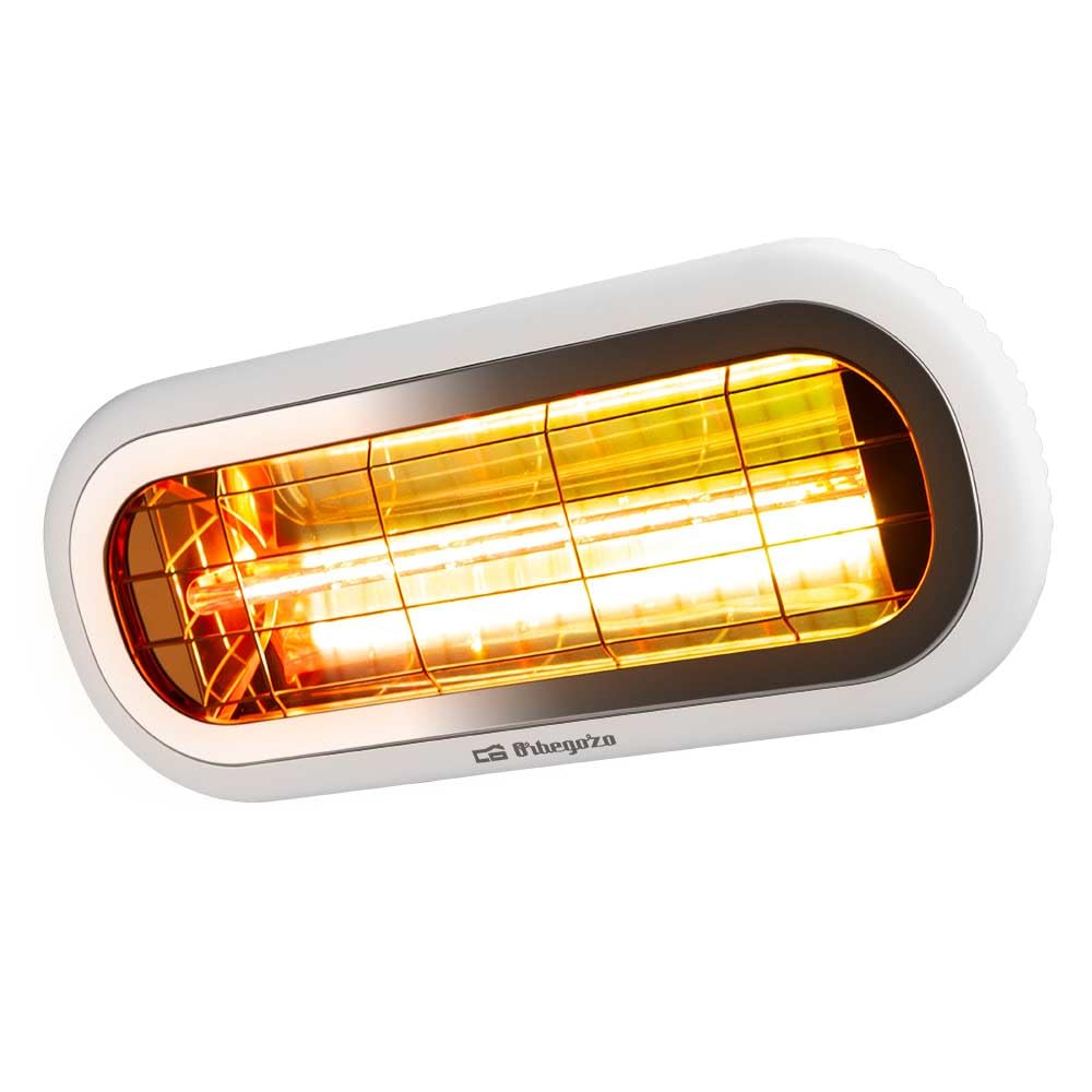 Estufa de infrarrojos de Terraza, Calefactor por Infrarojos 2000W, Radiador Eléctrico para Exterior-Interior, IP 65