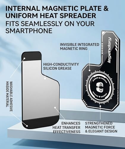 Image of 2-3PCS Cooling Pad, Cooling Pad for Mobile, Mobile Cooler, Phone Cooler for Extended Gaming Sessions, Phone Cooler for Heavy Smartphone Usage (2pcs(Black) B)