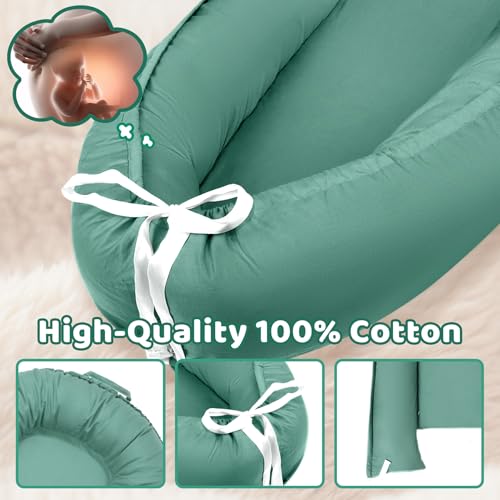 Image of Baby Lounger Cover for Newborns, Reversible & Adjustable Infant Nest, Soft Baby Nest, Breathable & Washable, Portable Lounger for Boys & Girls