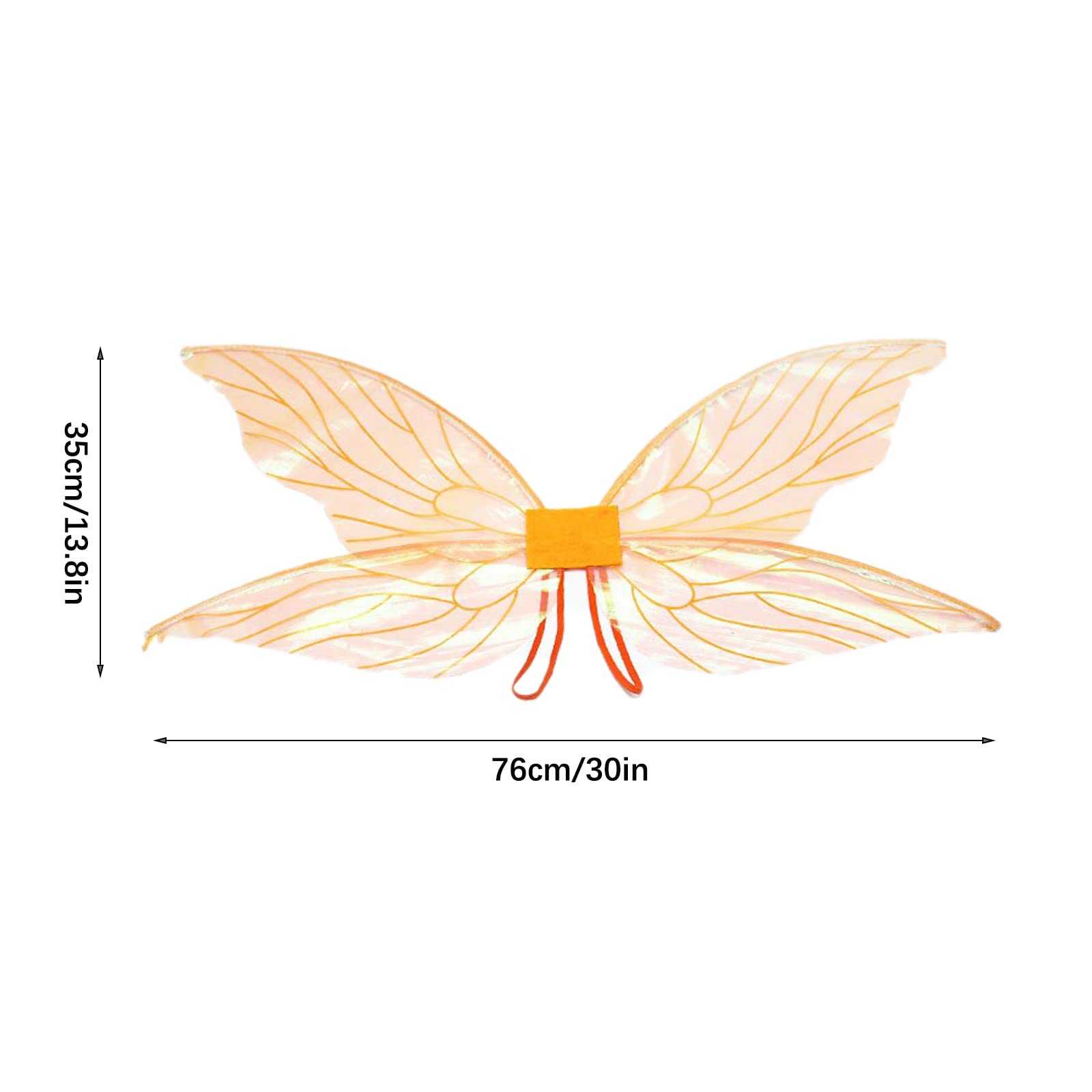 Fairy Wings For Girls, Girls Butterfly Wings Fairy Wings Sparkling Sheer Angel Wings, Dress Up Musujące Fairy Wings Sheer Wings Fairy Costumes For Birthday Party Halloween Game Favor(Pomarańczowy)