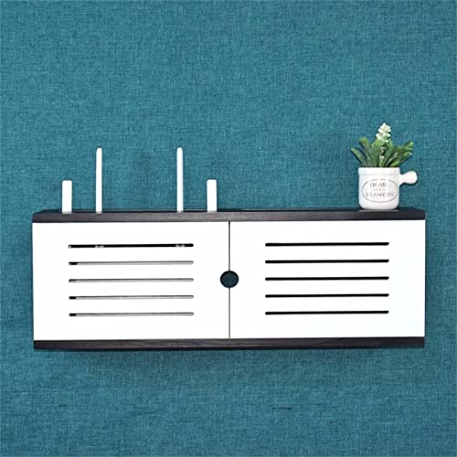 Étagère murale de rangement multimédia modem routeur boîte cachée prise courant 100cm - 2