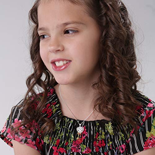 Cherished Moments Sterling Silver CTR Heart Necklace for Girls Baptism3