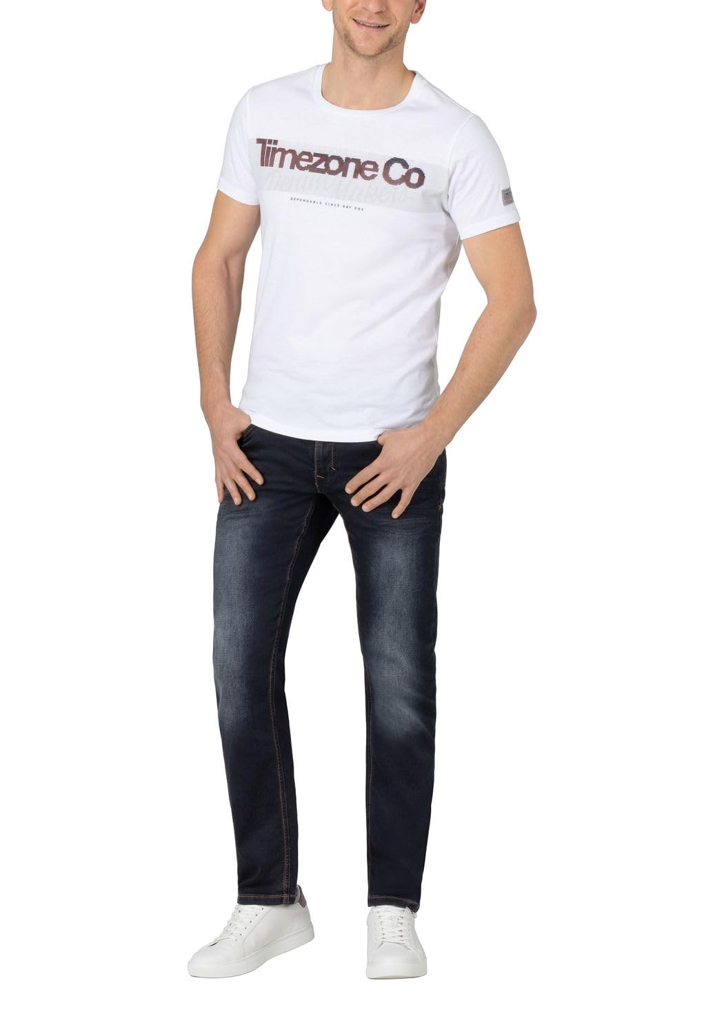 Timezone Herren Jeans Regular GERRITTZ - Mid Waist - Regular Fit - Blau