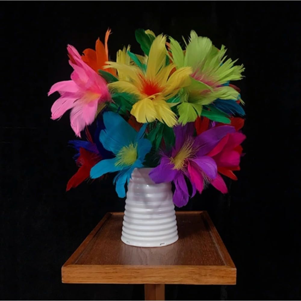 ZQION Microfono per bouquet da palcoscenico trucchi magici illusioni espedienti puntelli microfono maghi cambiamenti in fiori di piuma divertente Magia