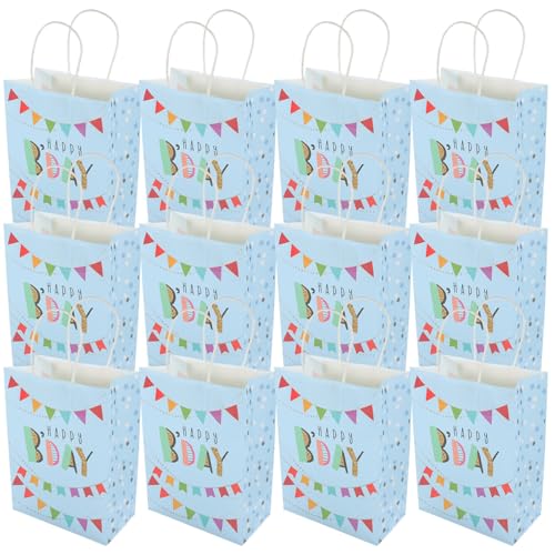 Bolsas de regalos para cumpleaños de papel kraft ligeras que no se rompen con dulces y snacks