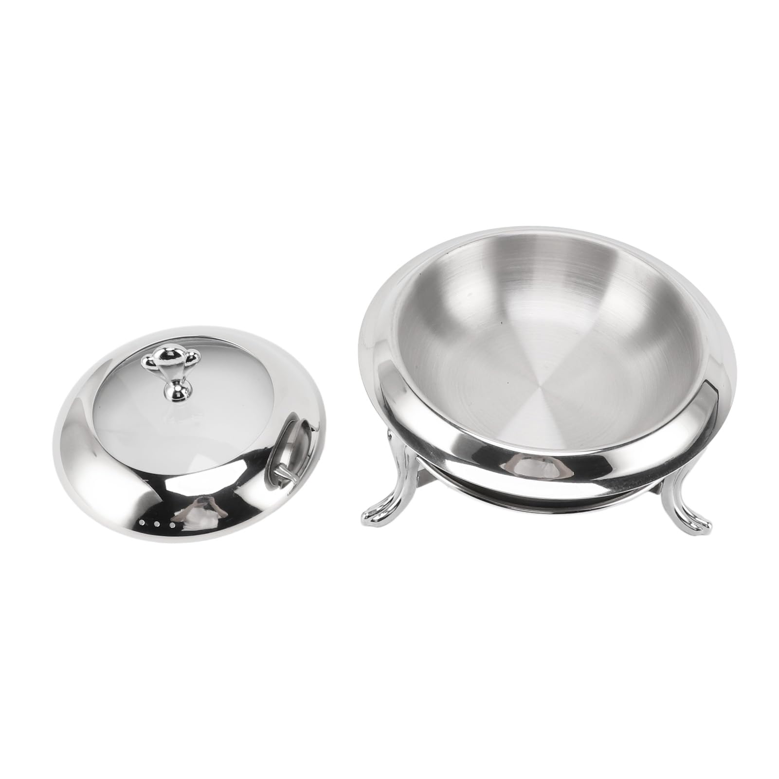 Aramox Juego de Platos para Frotar, Calentador de Buffet de Acero Inoxidable con Tapa y Calefacción de, Calentador Portátil para Servir Catering para Bodas, Banquetes, Fiestas en Ollas Calientes,