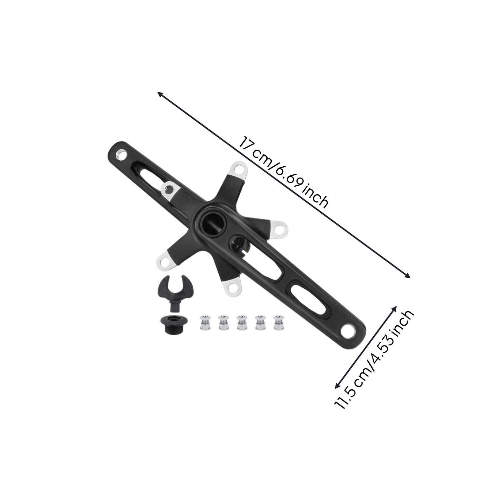 TISHITA Assemblaggio Pedivella Bicicletta Set Pedivelle Guarnitura Pedali Movimento Centrale in Lega di Alluminio Cavo Leggero con Ferramenta Completa Adatto
