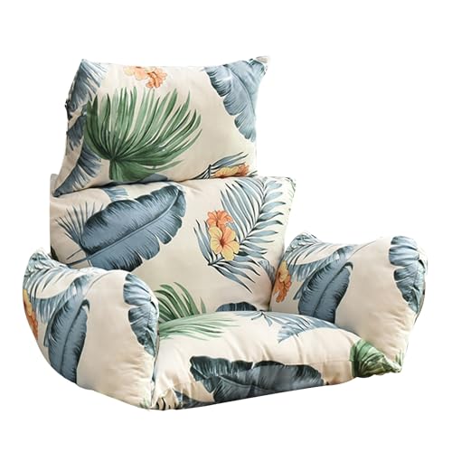 Hängstol korg – mjukt förtjockat, hängande äggstolsdyna, gungstol med pärlbomullsfyllning och avtagbart tvättbart skydd | inomhus utomhus hängmatta för vardagsrum uteplats