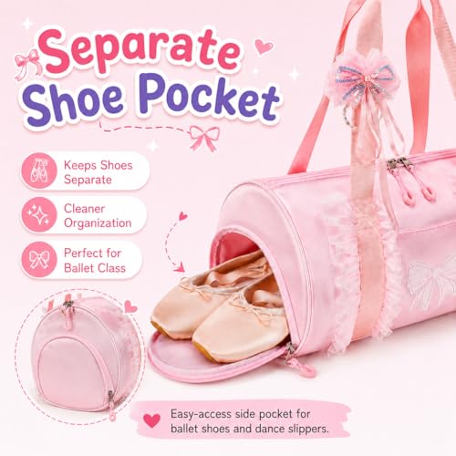 CAMTOP Girls Dance Duffle Bag