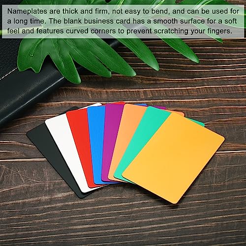 Tarjeta de metal para negocios PATIKIL de 0.8mm azul, pack de 10 placas de aluminio anodizado 5