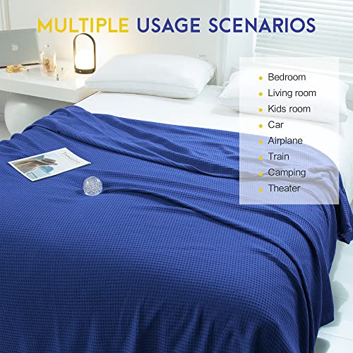 Image of AmyHomie Cooling Waffle Blanket King Size, 100% Rayon Derived from Bamboo