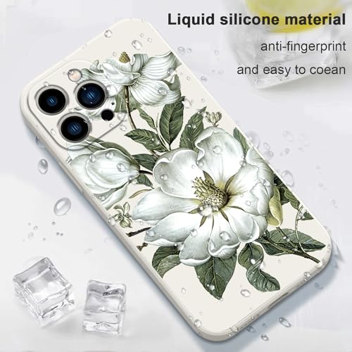 Coque iPhone 13 Pro silicone liquide motif floral tendance - 6