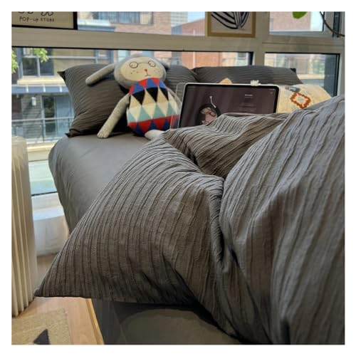 Parure de lit Queen d'hiver avec couette en coton et draps de luxe noirs - 6